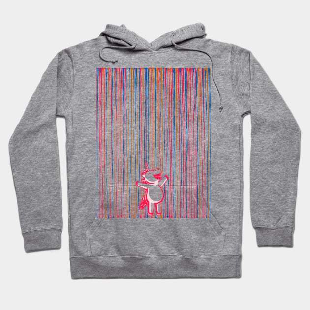 Rainbow Rain! Hoodie by Raffiti